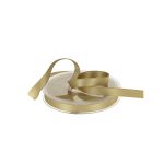 Gold Lurex satin ribbon made in France, Ideas of packaging with ribbons